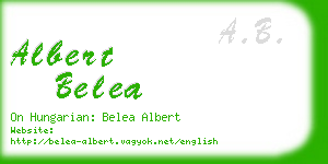 albert belea business card